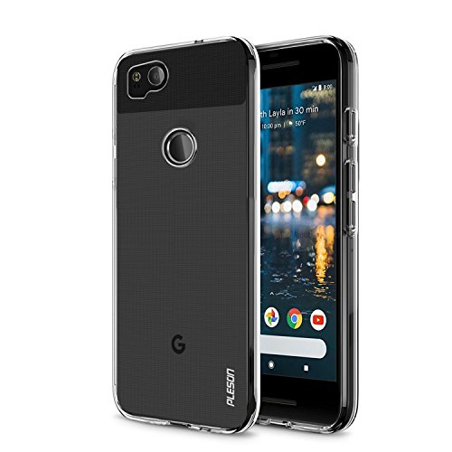 Pleson VE-Pixel 2 TPU CASE Clear Case, Premium Crystal Clear Case Lightweight/No Bulkiness/Shock Absorption/Scratch Resistant Soft TPU Bumper Case for Pixel 2