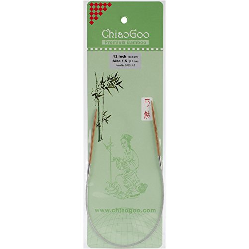 Image of ChiaoGoo 2012W-0 Bamboo Circular Knitting Needles, 12 inch