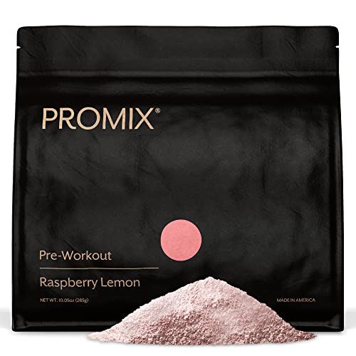 ProMix Nutrition Pre-Workout Powder Raspberry Lemon - Maximize Focus - Helps Muscle Gain Endurance & Enhanced Energy - Vitamin B12 Caffeine Beta-Alanine & L-Tyrsosine - 30 Servings (Pack of 1)