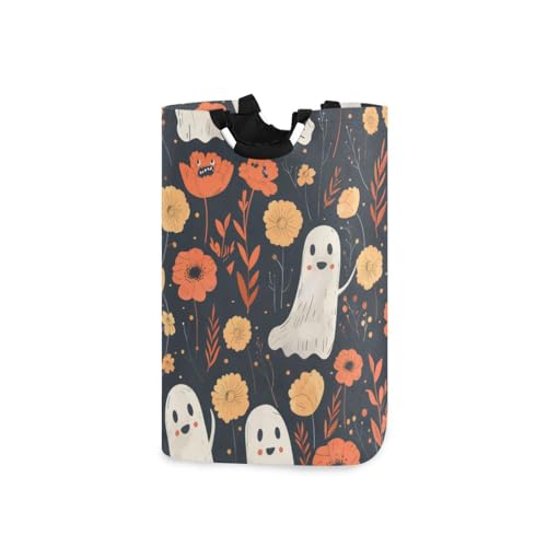 Jihqo Laundry Hamper Basket Forest Ghosts Halloween Collapsible Nursery Storage Bin Waterproof Clothing Baskets for Home Bedroom Bathroom Washing Room