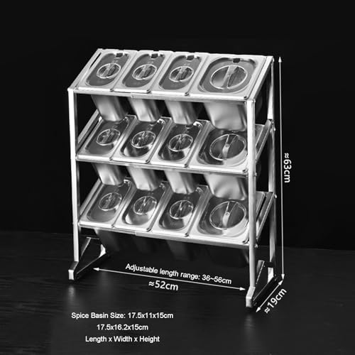 Organiseur à épices extensible, distributeur de comptoir pour assaisonnements et sauces, solution de rangement de cuisine et buffet