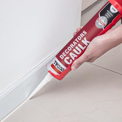 Soudal Decorators Caulk white, Premium Acrylic Silcone Adhesive Sealant Crack Polly Filler 3 Pack