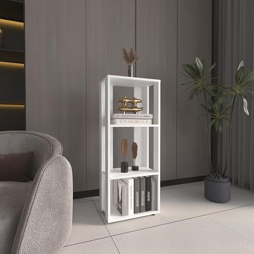 Tuhome Eco 39" Tall Four-Tier Bookcase with Open Shelves, Modern