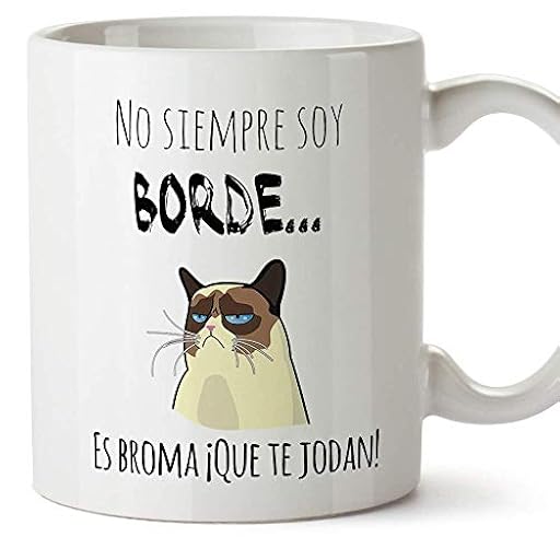 MUGFFINS Taza de Cerámica Graciosa - No Siempre Soy Borde, es Broma - 350 ml - Frases de Humor sarcástico | Ya disponible en tu tienda friki favorita! En mundofriki.es! MUGFFINS Taza de Cerámica Graciosa - No Siempre Soy Borde, es Broma - 350 ml - Frases de Humor sarcástico | Ya disponible en tu tienda friki favorita! En mundofriki.es!