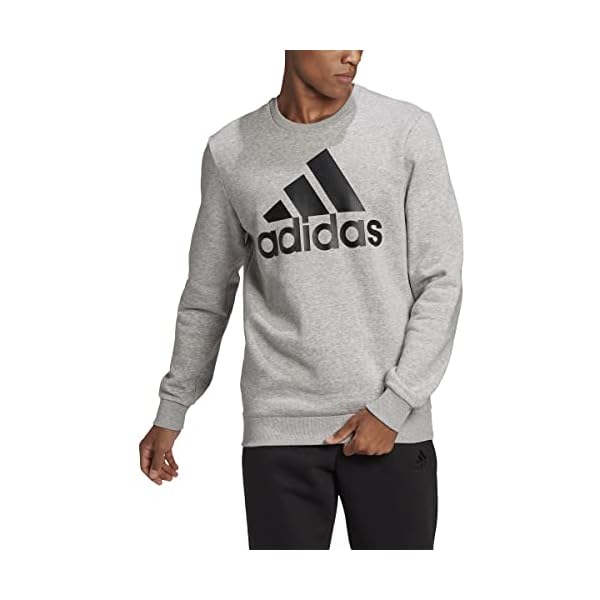 adidas,Mens,M BL FL SWT,Medium Grey Heather/Black,Small