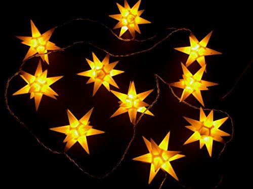 Preisvergleich Produktbild Importeur Pagoda GmbH Leuchtsterne StarLED Lichterkette 10er Set gelb