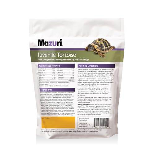 Image of Mazuri | Young Turtle Food for Turtle Puppies | 8 Ounce Bag (8 Oz) 8 Ounce (Pack of 1),Pellet
