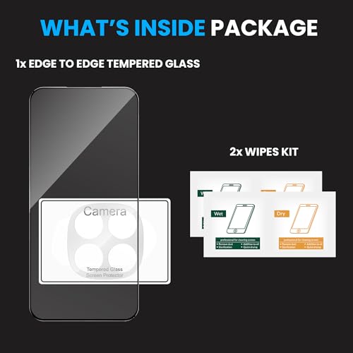 Image of FIRST MART Tempered Glass for Redmi Note 15 Pro with Black Camera Lens Protector & Installation Kit | HD Clear, Edge-to-Edge, Scratch Resistant, Case-Friendly | Pack of 1