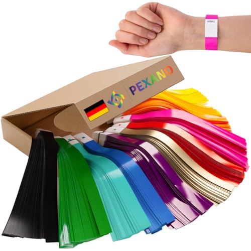 Eintrittsbänder 1000 Stück Einlassbändchen Wasserdichte Eintritt Festival Bänder Party Event Vip Bändchen Kinder Erwachsene Papier Armbänder Einlass Vip Bänder Wristbands LEBENSLANGE GARANTIE