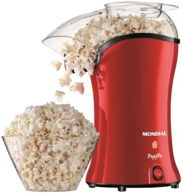 Mondial PopFlix PP03 Pipoqueira Elétrica sem Óleo, Vermelho, 1200...