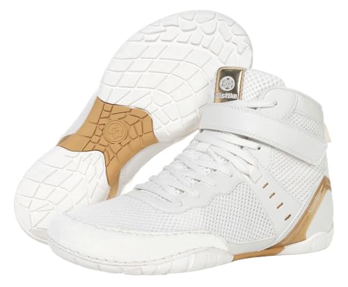 Sisttke Mens Wrestling Shoes Boxing Shoes,Beige Gold,10 Wide