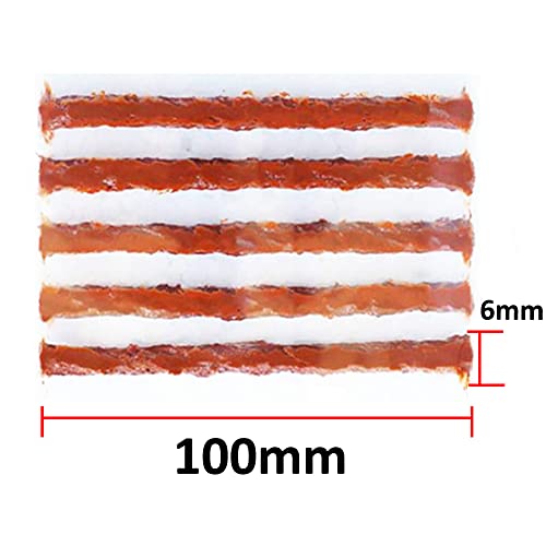 Image of ESUPPORT 100Pcs Tire Repair Plugs Tyre Repair Rubber Sealing Strip Emergency Tubeless Tire Puncture Repair Strings Seal Tool Car Motorbike Brown 100mm x 6mm