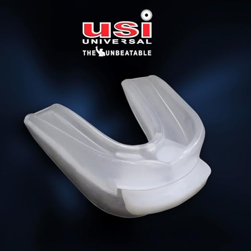 Image of USI UNIVERSAL Mouth Guard Single, 5 Pieces Set of MGS Mouth Guard Shield Case Teeth Grinding Boxing MMA Sports, Special for Sports Karate, Football, Mastial Arts, Rugby, Soccer