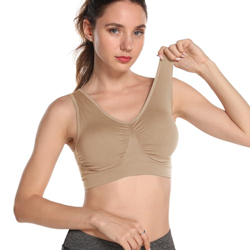 Image of Onory 3 Pack Sports Bras for Women Wirefree Padded Workout Yoga Gym Fitness Bra Medium Support