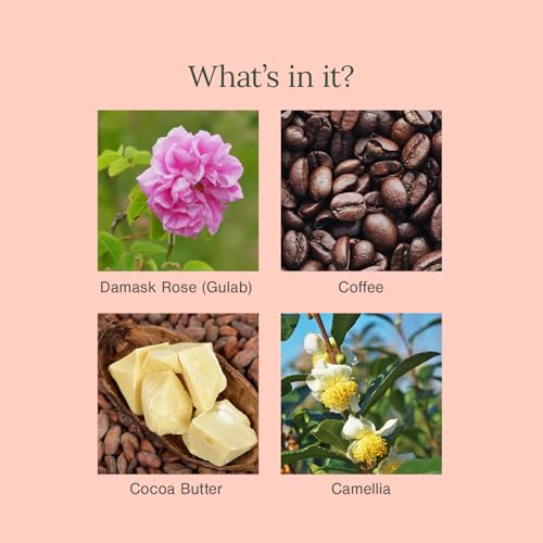 Juicy Chemistry Damask Rose & Coffee Under Eye Cream, 5 g, Caffeine-rich Eye Cream for Dark Circles, Fine Lines & Puffy Under Eyes - Organic Night Eye Cream 5
