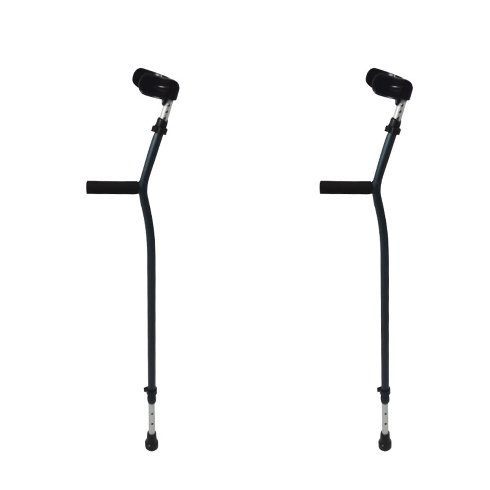 Muletas de Antebrazo para Adultos Ajustables, Bastones de Aluminio para Caminar, Muletas de Brazo para Hombres con Almohadilla de Mango, Muletas Ajustables Livianas (Size : 1 Pair)