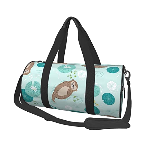 Sac de sport étanche Otters avec sangle réglable amovible Noir