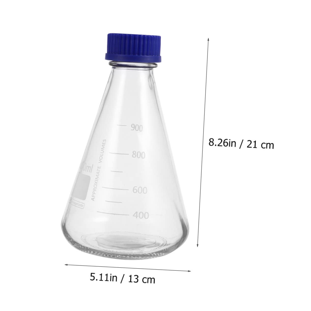 FUNOMOCYA Stable Base Easy Observation: 2pcs Conical Flask Set Scale for Accurate Measurement in Lab Experiments