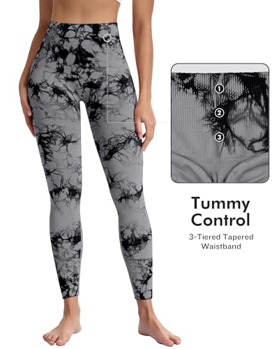 Image of ATHVOTAR Workout Gym Leggings Women, High Waisted Seamless Butt Lifting Scrunch Butt Sports Leggings