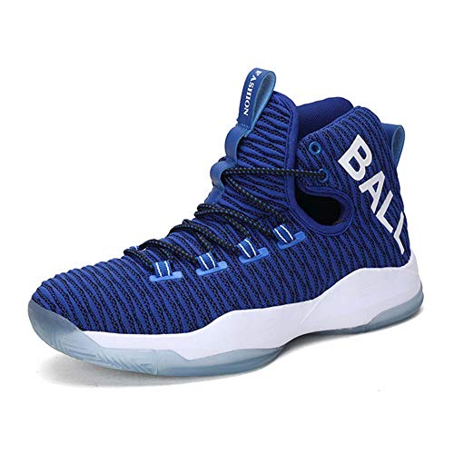 Zapatos de baloncesto transpirables antideslizantes para evitar resbalones azul 44