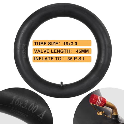 76-305 16X3.0 Fat Tire E-Bike Tires - Heavy Duty 16 Inch 16X3 Bike Tire and Tube Set for Electric Bike Scooter - Non-Foldable - Off-Road All-Terrain Tread - 2 Pack by WEIYINGSI - Image 3