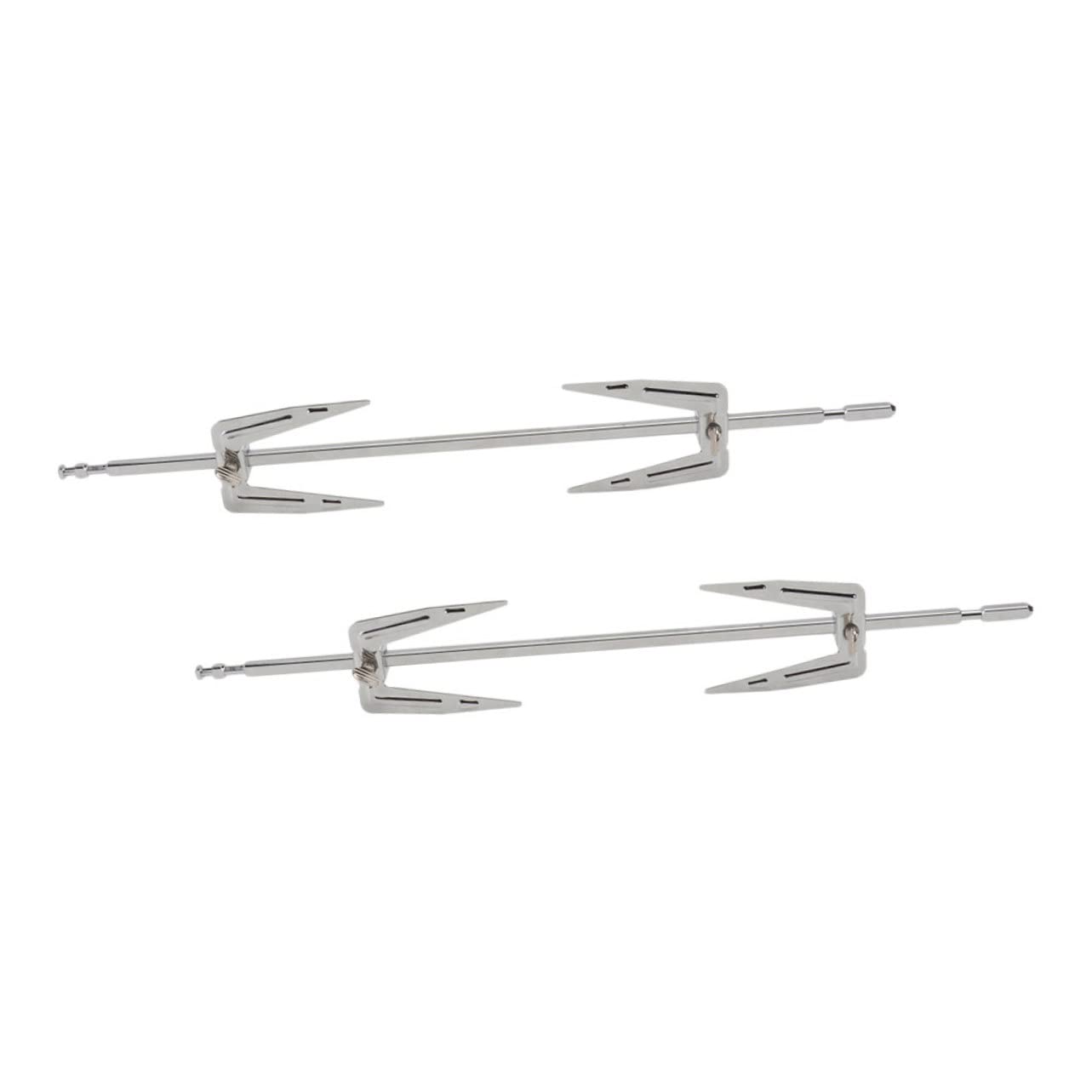 GLEAVI 2Sets Stainless Steel Roast Chicken Forks Heavy Duty Meat Grilling Tool for Barbecue Parties for Rotisserie Chicken Home Ovens