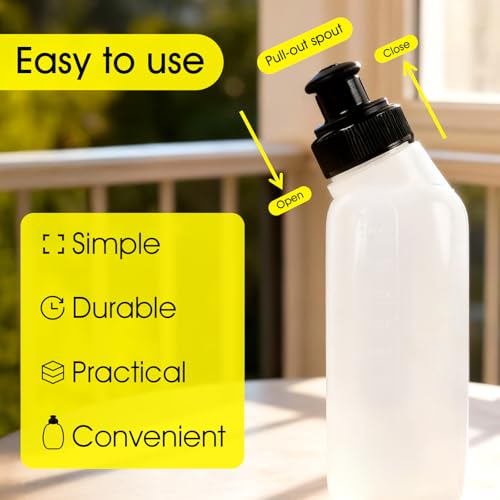 2 Pack 10oz BPA-Free Bike Water Bottle and Running Water Bottle Set - For Hydration Belt, Handheld Water Bottle Running, Small Water Bottles, Flip Belt Water Bottle - Ideal for Marathon, Hiking - Image 5