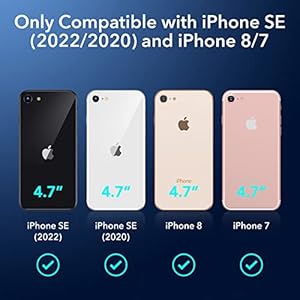 ESR iPhone SE 用 ケース iPhone 8 用 ケース 4.7インチ 透明 9H背面 tpuバンパー 薄型 黄変防止 クリア