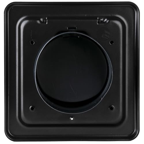 Image of NO-PEST VENT Dual Door Dryer Vent Cover 4 Inch Outdoor, Made in USA, Highest UV-Resistant Plastic, No Lint-Collecting Screen (Onyx, 4 inch Metal Vent With Collar)