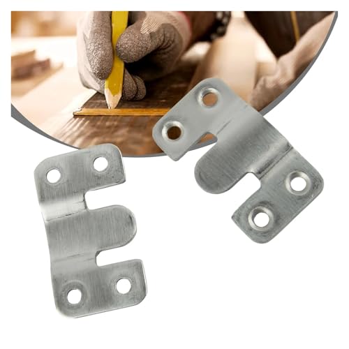 Image of 10PCS Stainless Steel Set Photo Frame Hook Hanging Picture Hardware Pendant Interlocking Z-Clamps Furniture Hardware(19 * 44mm)