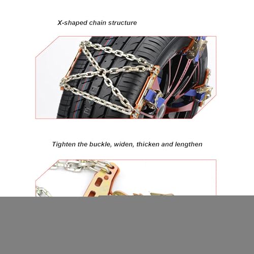 Cadenas de acero ligeras y resistentes para neumaticos 5