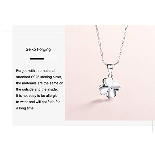 NW 1776 Pingente de prata de quatro folhas CloverS925 com quatro folhas em formato de trevo tecnolog