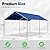 Quictent 10x20 ft Heavy Duty Car Canopy Galvanized Frame Carport Outdoor Party Tent Boat Shelter with 3 Reinforced Steel Cables - Blue