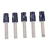 ASHATA Vielseitiger 8-mm-Diamant-Kernbohrer für Fliesen, Granit, Marmor, Stein, 5-teiliges Trocken-Diamantbohrer-Set