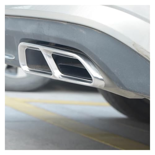 Cubierta de salida de escape compatible con A6 2016-2019, moldura embellecedora plata 4