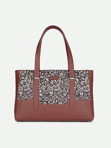 Image of ZOUK Handcrafted Vegan Leather Travel Tote Bag for Women with Multiple Compartments | Spacious Water-Resistant Shoulder Bag for Travel, Vacation, Day Trips |