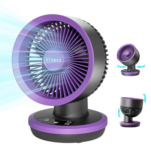 Hywecy Desk Fan Oscillating Fan,1-100Speeds Adjustable Powerful Portable Fan,90° Oscillating Table Fan With 6000Mah Battery,Strong Cooling Airflow Personal Fan For Office,Bedroom,Home,Kitchen cover