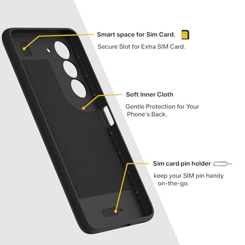 Image of Pikkme Back Cover for Realme 14x 5G Camera Protection 3D Hexa Cube Design Silicone Protective Bumper Case (Black)