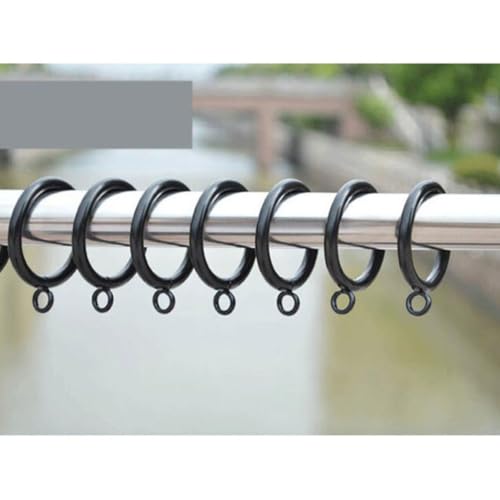 Anillos de cortina para salón y dormitorio, ganchos negros Artibetter para colgar con elegancia 3