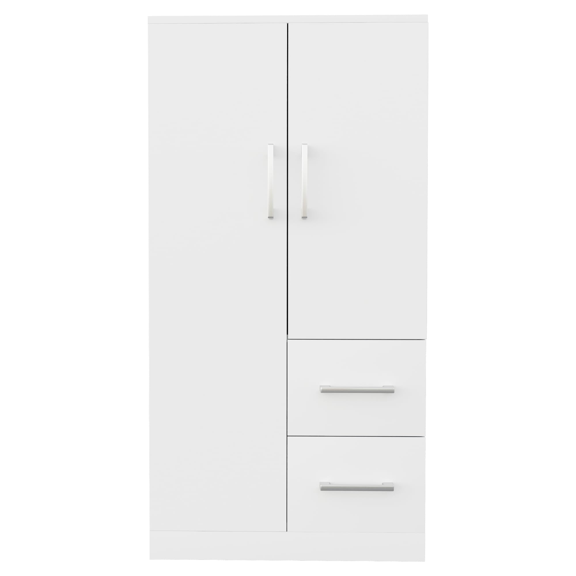 Armadio Bambini 2 Ante Legno 70x40x135 cm Bianco