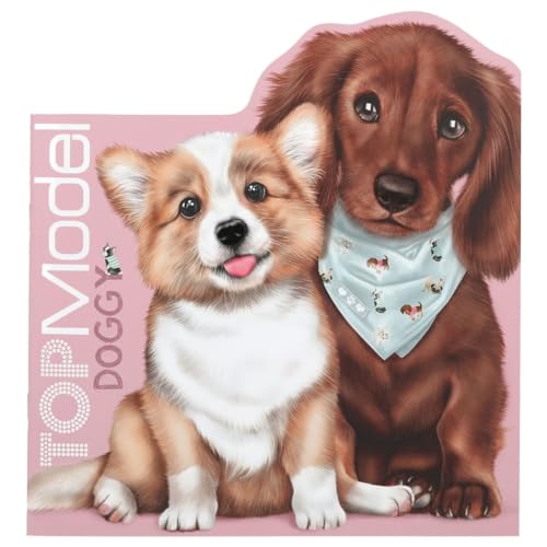 Depesche Libro para colorear con pegatinas incluidas Top Model 12714 Kitty and Doggy, 1250072