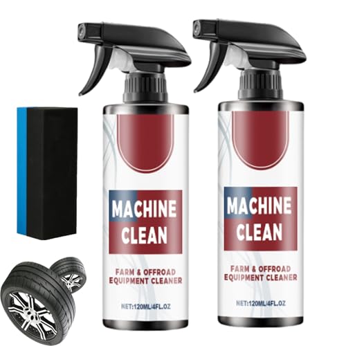 haccen Machine Clean Spray Heavy-Duty Outdoor All Purpose Cleaner Spray Truck Car Tire Farm & Offroad Equipment Outdoor Cleaner (2Set)
