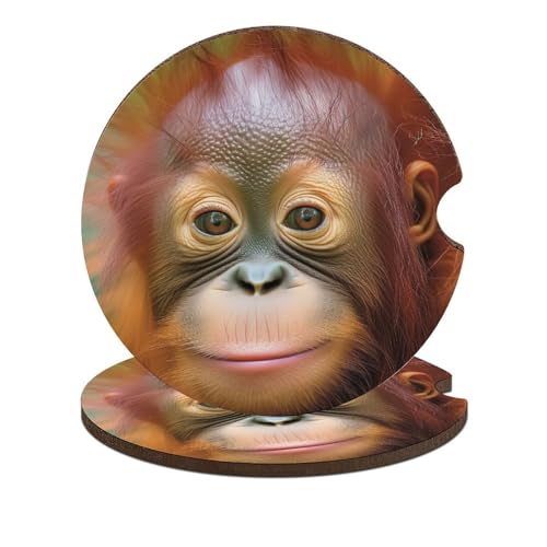 Orangutan 4PCS Posavasos para Portavasos de Auto Universal miniatura 1