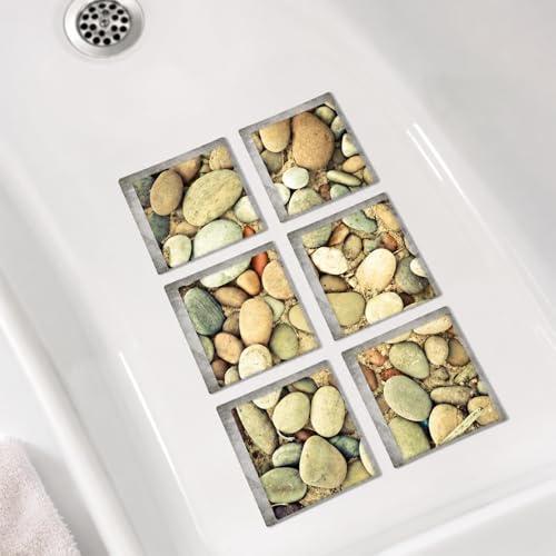 Bathtub Non Slip Shower Stickers - 3D Cobblestone Tub Bath Decals