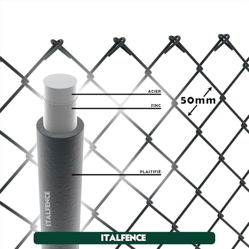 Grillage simple torsion anthracite 200cm pour clôture résidentielle durable de 25m - 3