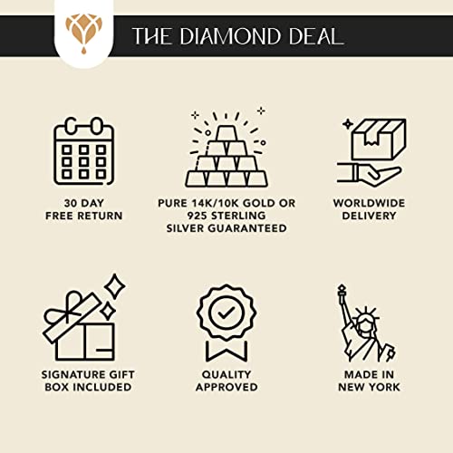The Diamond Deal .75Ct (3/4Cttw) Carat Marquise Shape Solitaire Lab-Grown Diamond Solitaire Pendant Necklace For Women Girls Infants In 14K White Gold With 18" Gold Chain #TOP4