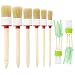 JANYUN Natural Boar Hair Detail Brush (Set of 6), Auto Detailing Brush Set Cleaning Weels, Interior, Exterior, Leather 2 pcs Automotive Air Conditioner Cleaner Brush