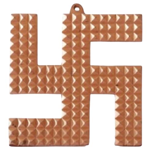 Copper Swastik Pyramid Vastu Dosh Nivaran Items for Home & Office Main Door Entrance Decor 4 Inch