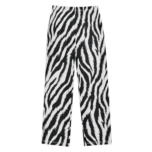 Boys' Pants Black Geometric Line Long Bottoms Jogger Pants Elastic Waist Trousers with Pockets S-XL