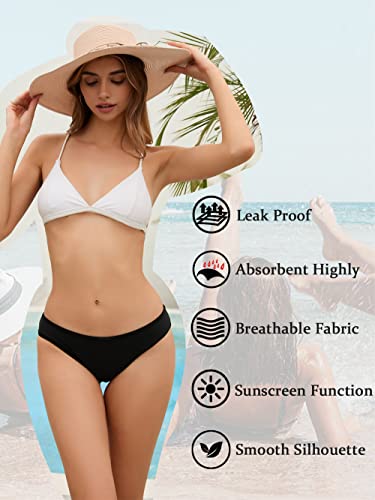 Hytensun Period Swimwear Menstrual Leakproof Bikini Swimsuit Bottoms Black Absorbent Swim Bottoms For Teen Girls Women #TOP2